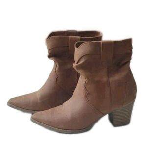 Time and Tru Brown Ankle Booties